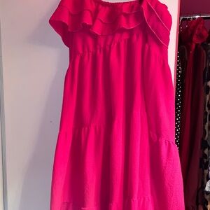 SHEIN One Shoulder Pink Dress